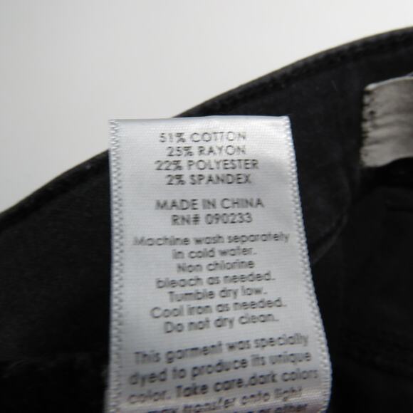 Pacsun Black Ripped Skinny Jeans Leggings High Rise Size 23 - Picture 8 of 10